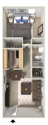 The Berkeley - 1 Bed 1 Bath 725 Square Feet at Lansing Riverwood, LLC, Illinois, 60438